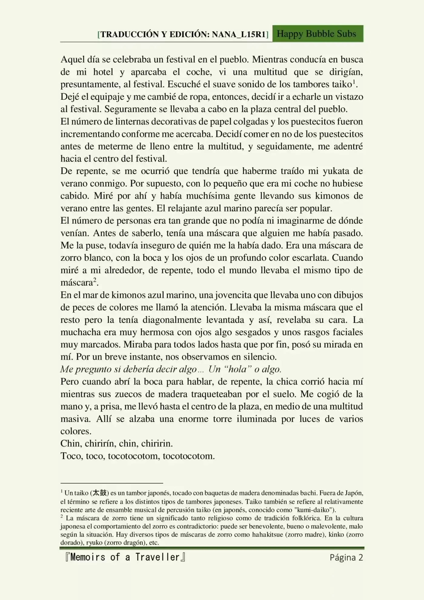 Memoirs Of A Traveller (Novela) - Capítulo 4 - Página 2 - LectorTMOo