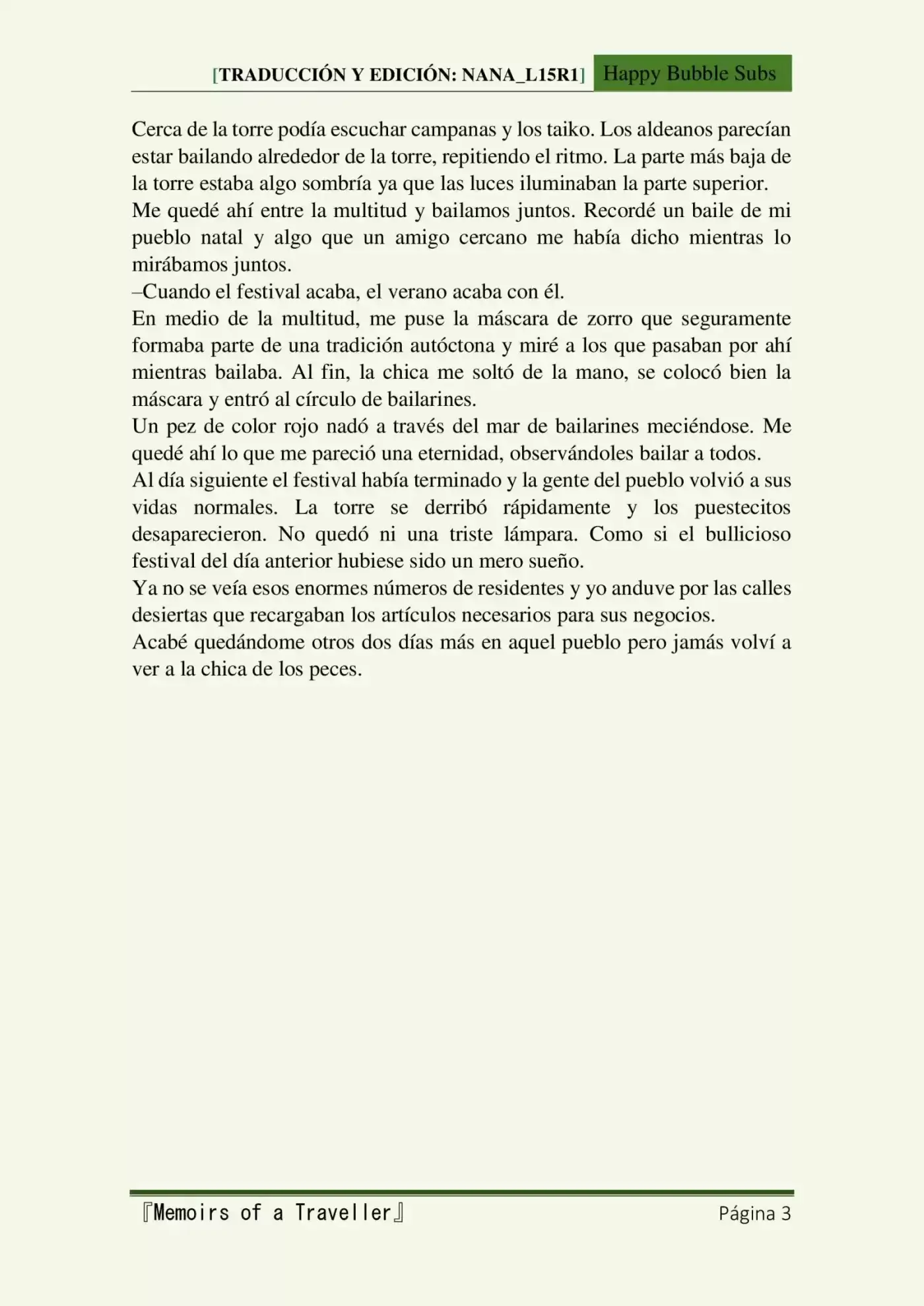 Memoirs Of A Traveller (Novela) - Capítulo 4 - Página 3 - LectorTMOo