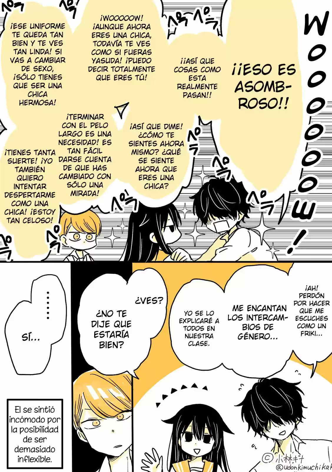 MENDOKUSAGARI DANSHI KOUKOUSEI GA ASA OKITARA ONNANOKO NI NATTEITA HANASHI - Capítulo 3 - Página 5 - LectorTMOo