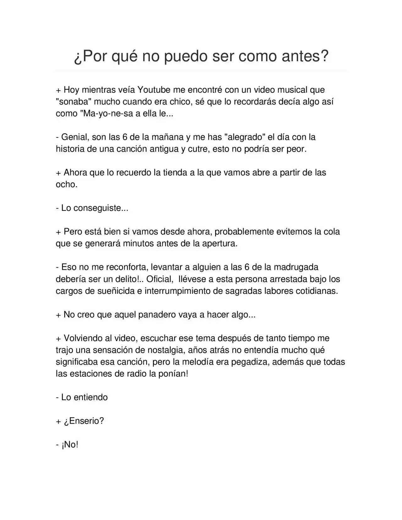 Menos Por Más (Novela) - Capítulo 3 - Página 1 - LectorTMOo