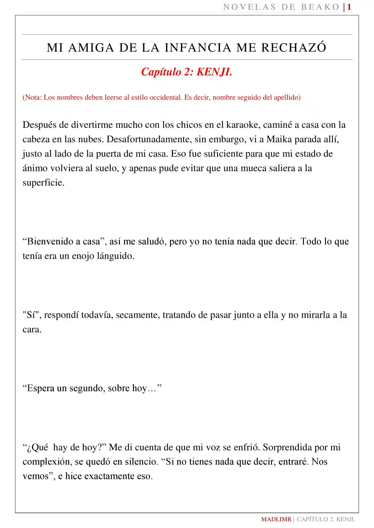 Mi Amiga De La Infancia Me Rechazó (Novela) - Capítulo 2 - Página 2 - LectorTMOo