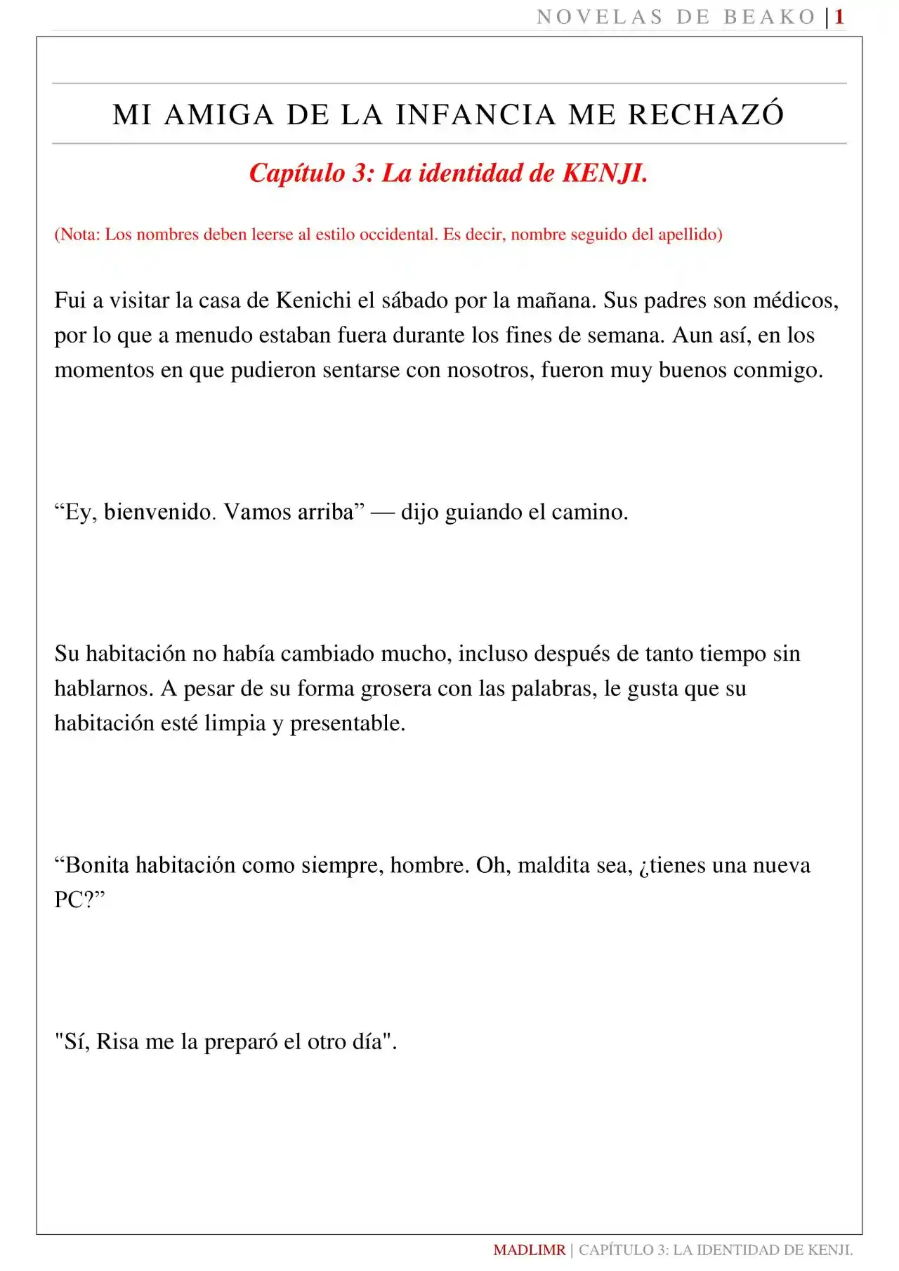 Mi Amiga De La Infancia Me Rechazó (Novela) - Capítulo 3 - Página 2 - LectorTMOo