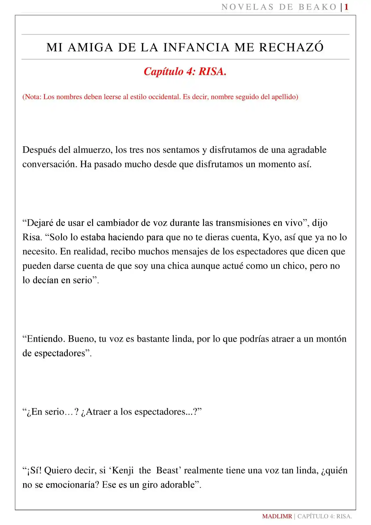 Mi Amiga De La Infancia Me Rechazó (Novela) - Capítulo 4 - Página 2 - LectorTMOo
