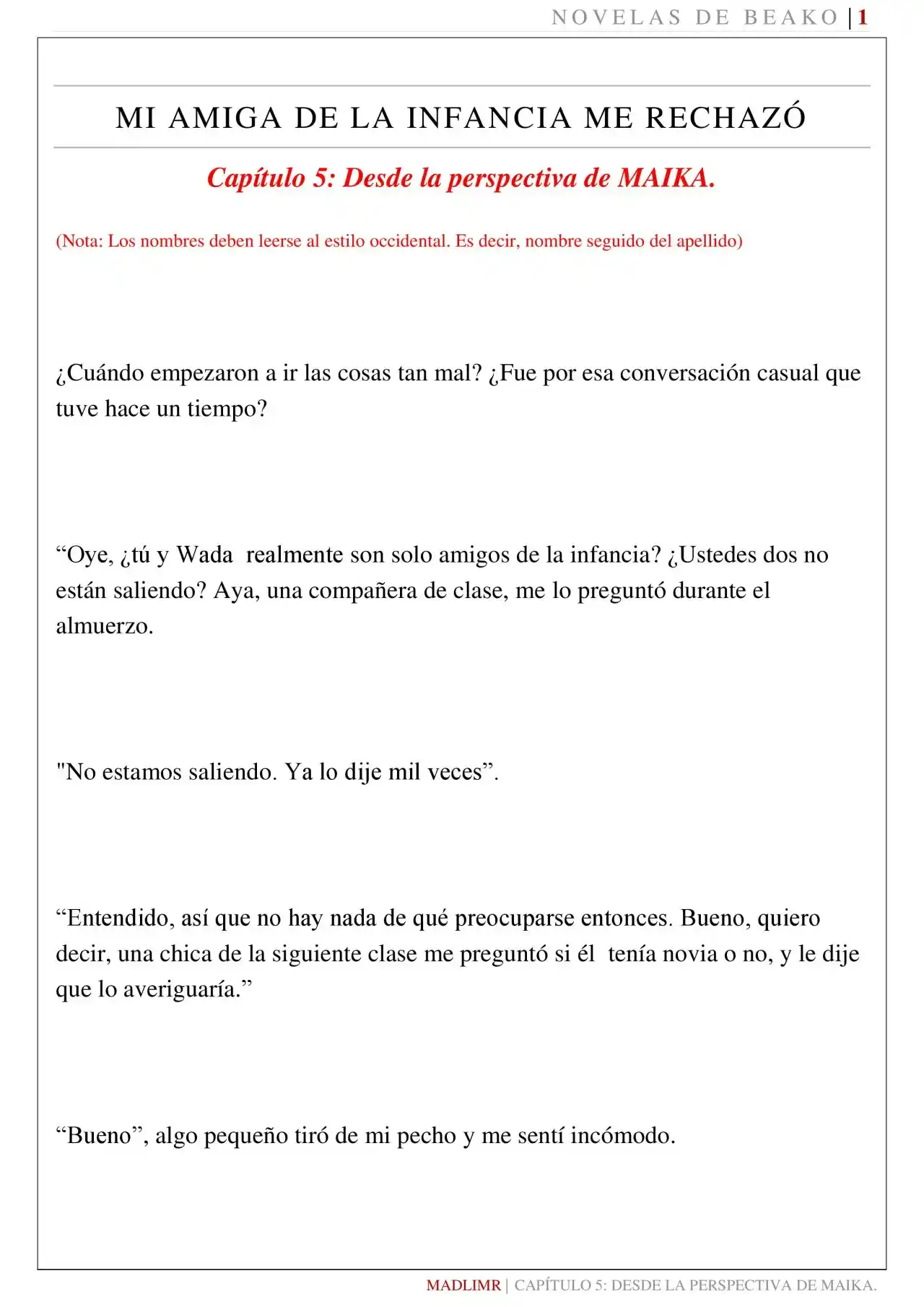 Mi Amiga De La Infancia Me Rechazó (Novela) - Capítulo 5 - Página 2 - LectorTMOo
