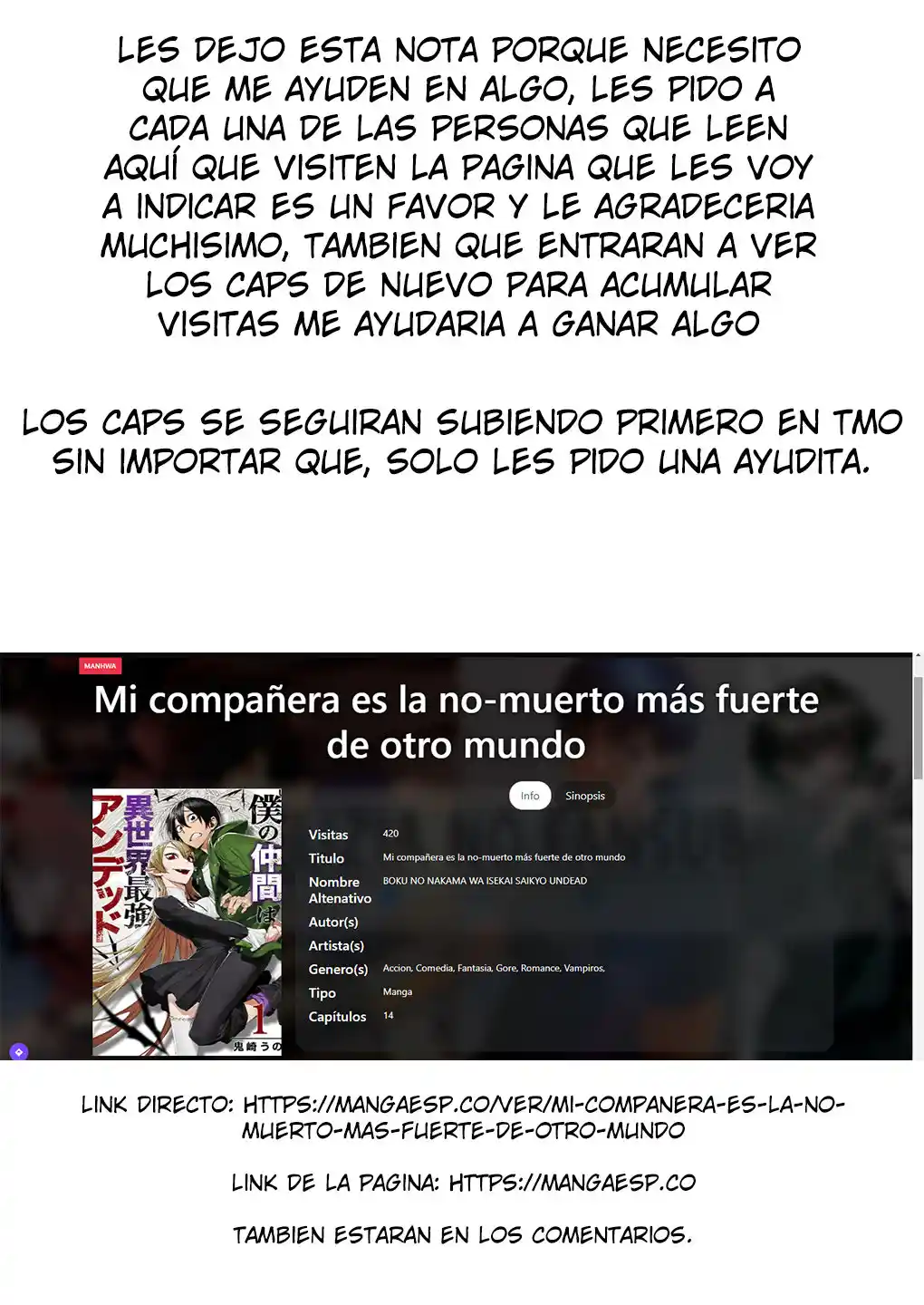 Mi Compañera Es La No-muerto Más Fuerte De Otro Mundo - Capítulo 15 - Página 26 - LectorTMOo