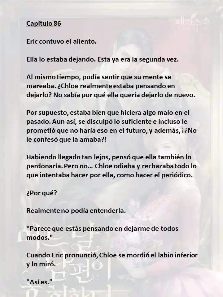 Mi Esposo Se Arrepentirá De Esto (Novela) - Capítulo 86 - Página 1 - LectorTMOo