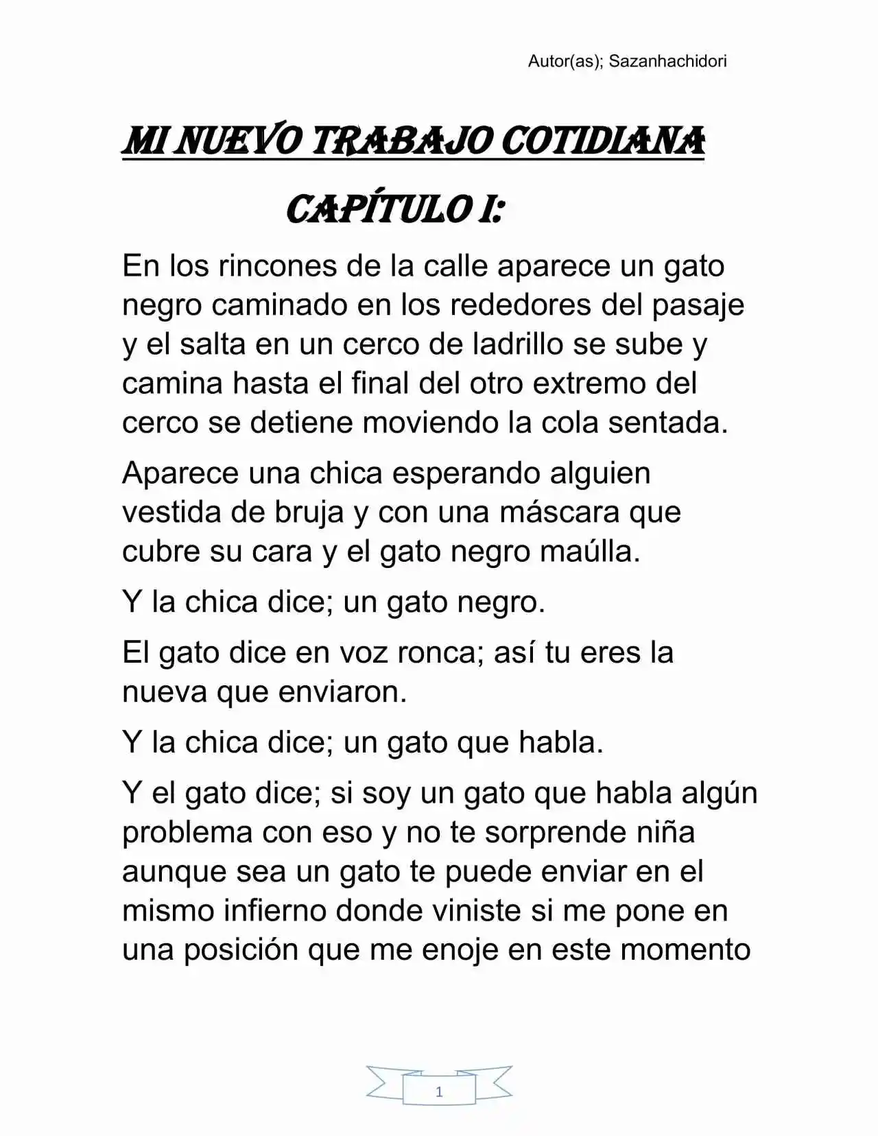 Mi Nuevo Trabajo Cotidiana (Novela) - Capítulo 1 - Página 1 - LectorTMOo