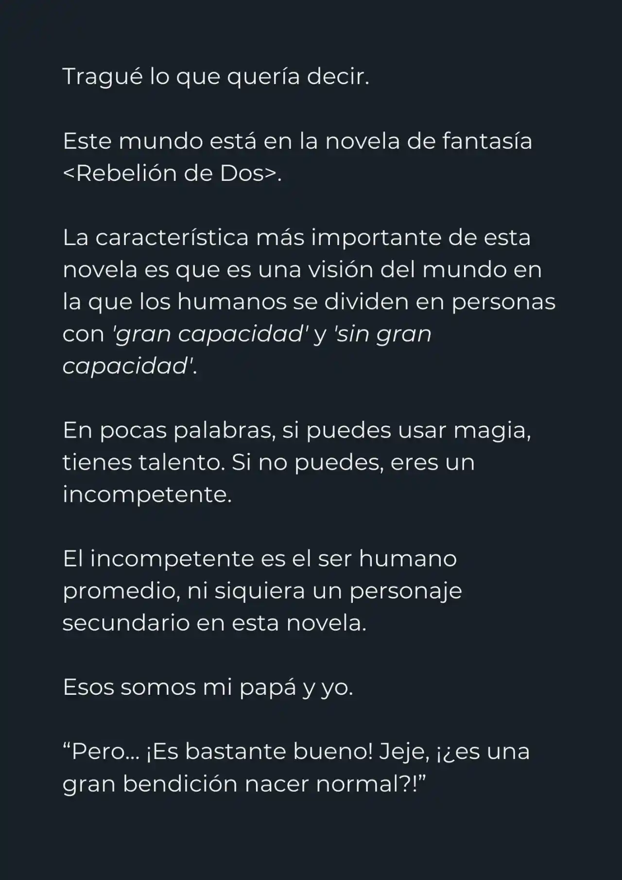 Mi Papá Esconde Su Poder (Novela) - Capítulo 1 - Página 20 - LectorTMOo