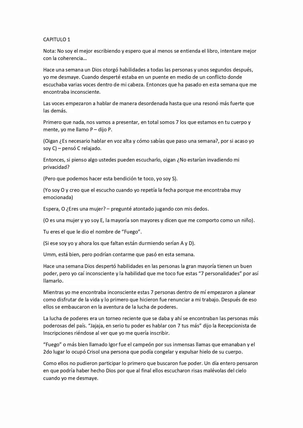 Mi Poder No Es Para Nada Destructivo (Novela) - Capítulo 1 - Página 1 - LectorTMOo