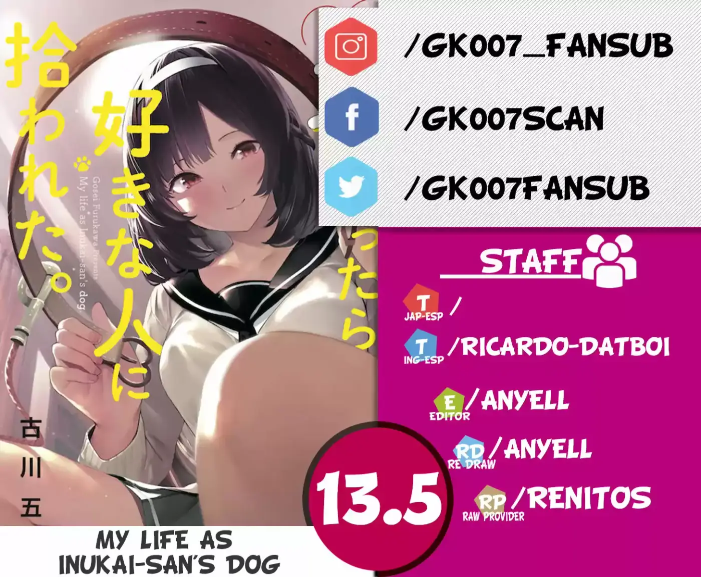 Mi Vida Como El Perro De Inukai-san - Capítulo 13.50 - Página 1 - LectorTMOo