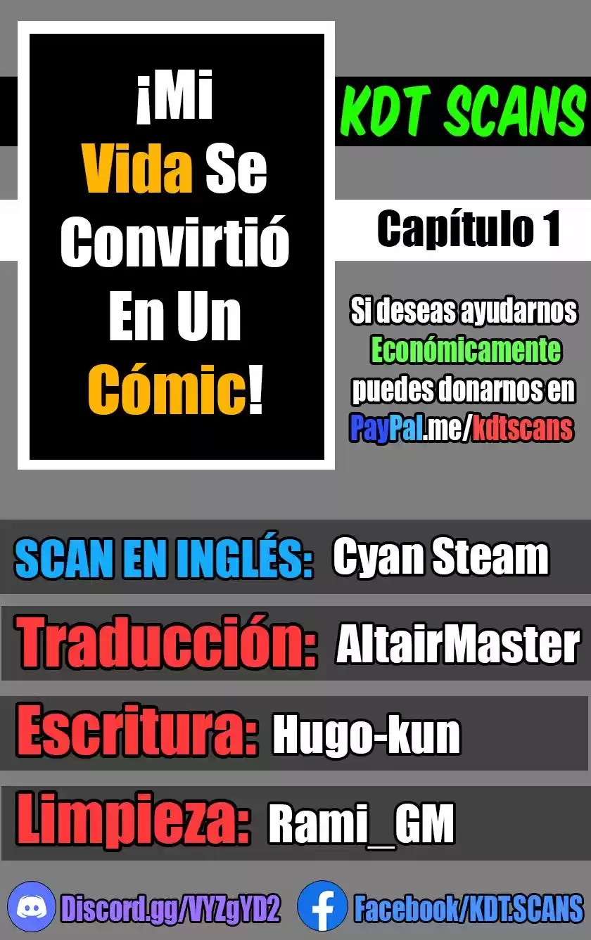 ¡MI VIDA SE CONVIRTIÓ EN UN CÓMIC! - Capítulo 1 - Página 1 - LectorTMOo