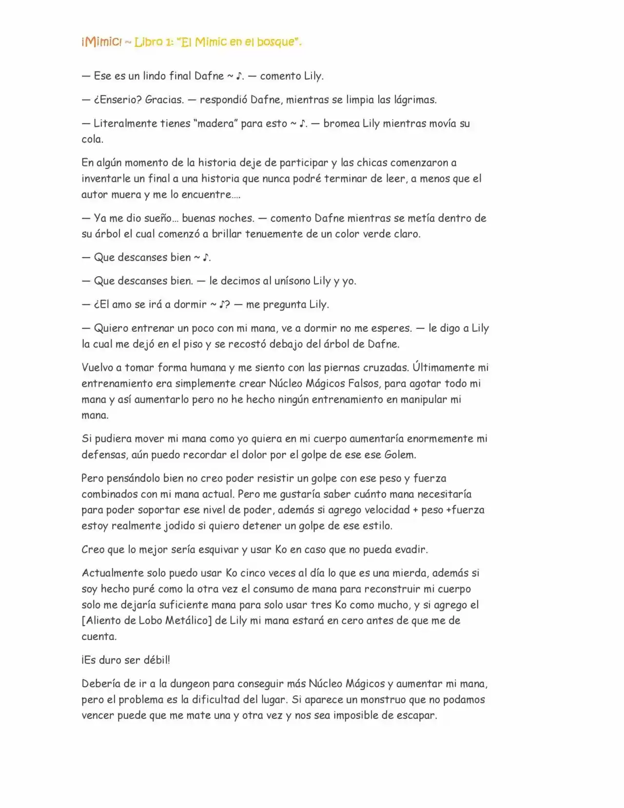 ¡Mimic! (Novela) - Capítulo 13 - Página 2 - LectorTMOo