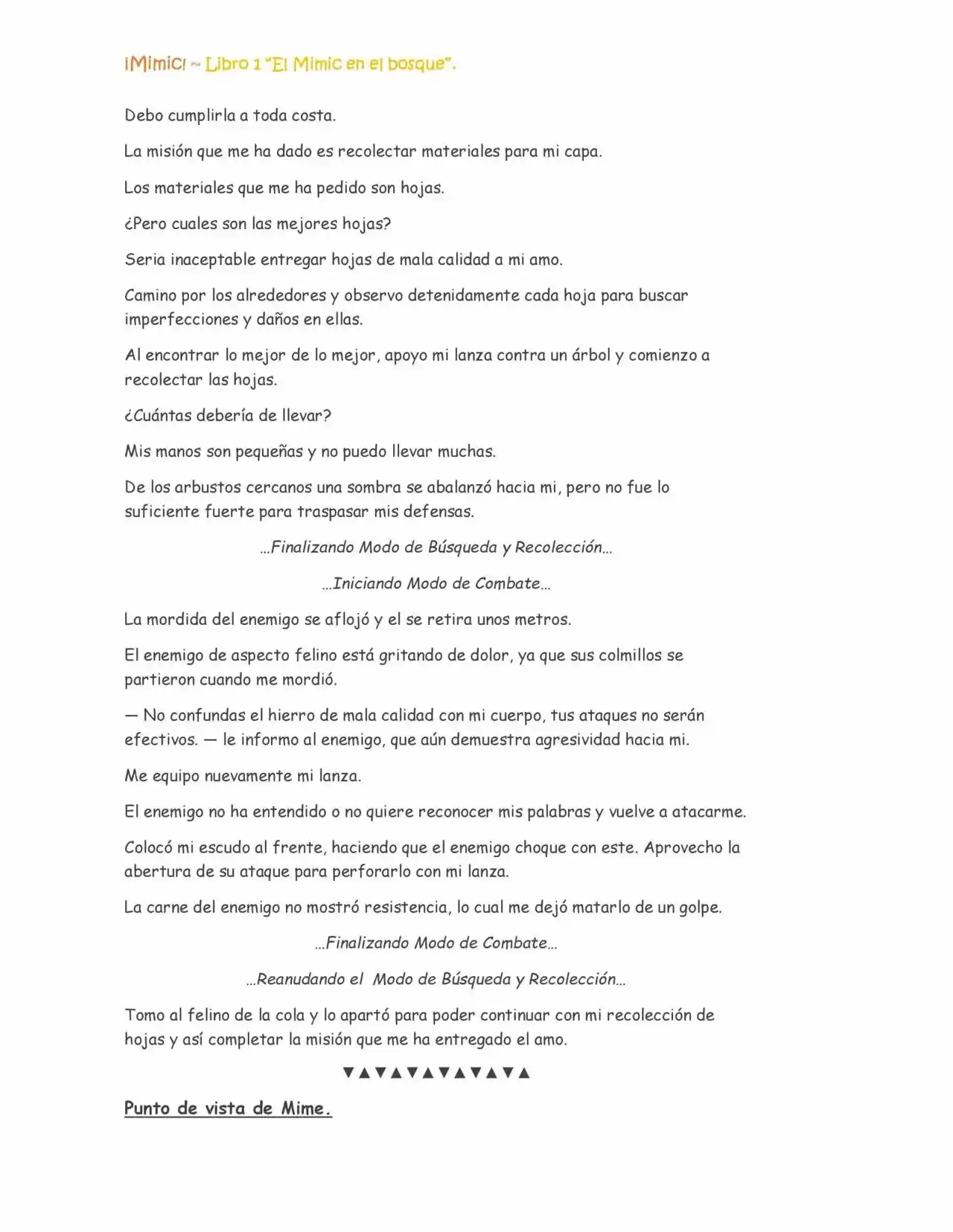 ¡Mimic! (Novela) - Capítulo 14 - Página 5 - LectorTMOo