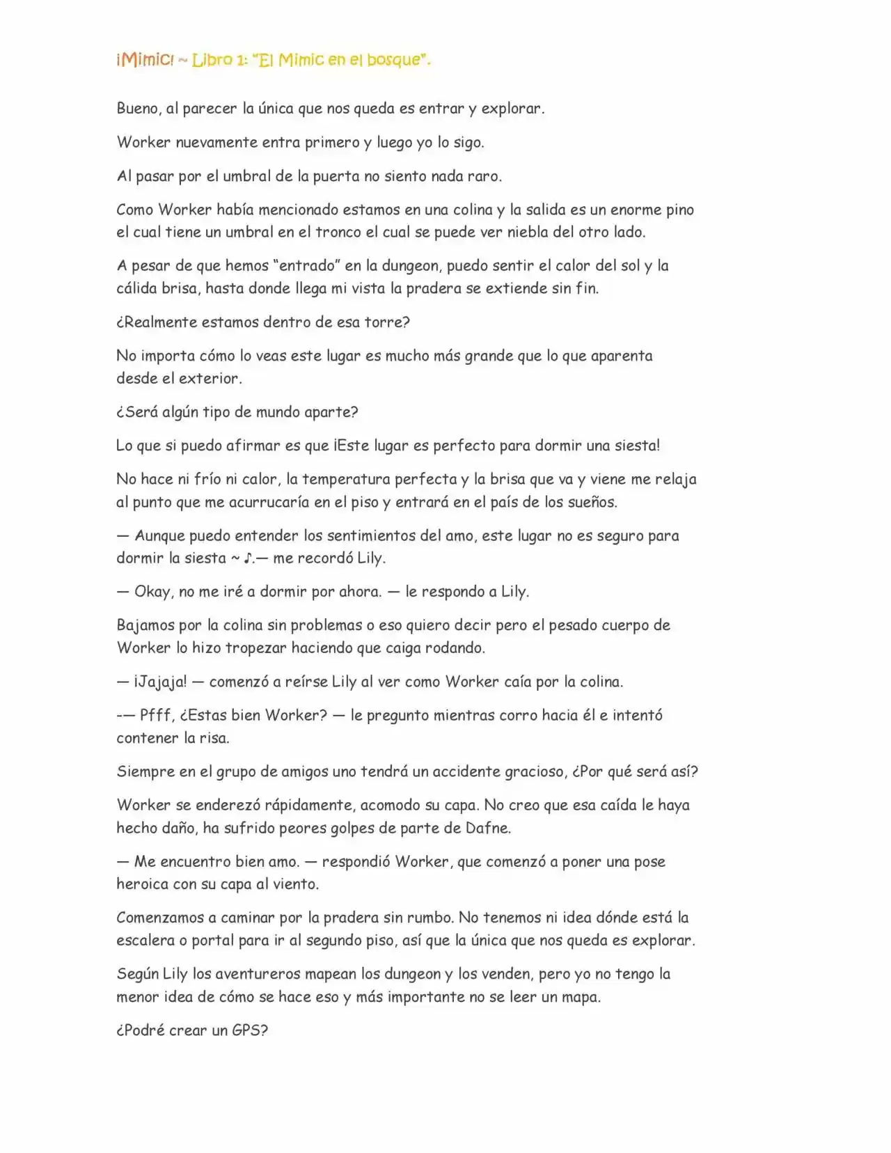 ¡Mimic! (Novela) - Capítulo 15.1 - Página 3 - LectorTMOo