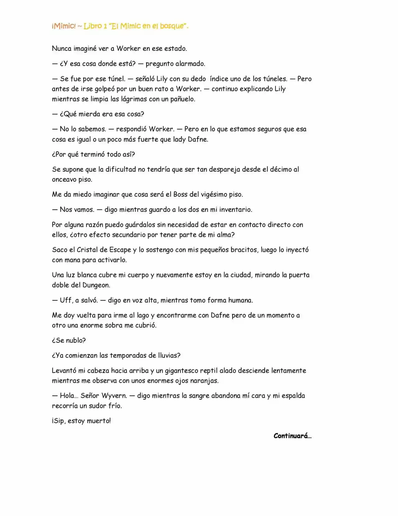 ¡Mimic! (Novela) - Capítulo 18 - Página 11 - LectorTMOo