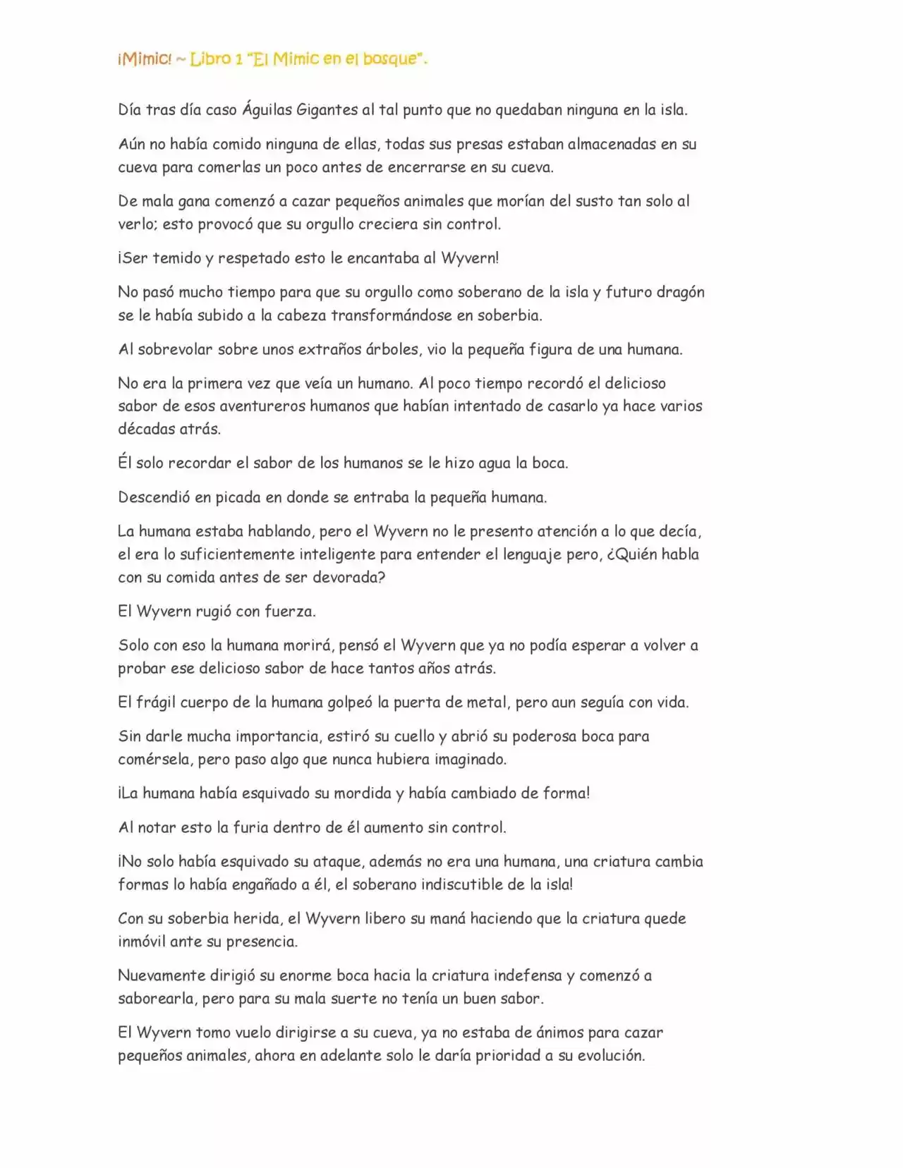 ¡Mimic! (Novela) - Capítulo 19 - Página 6 - LectorTMOo