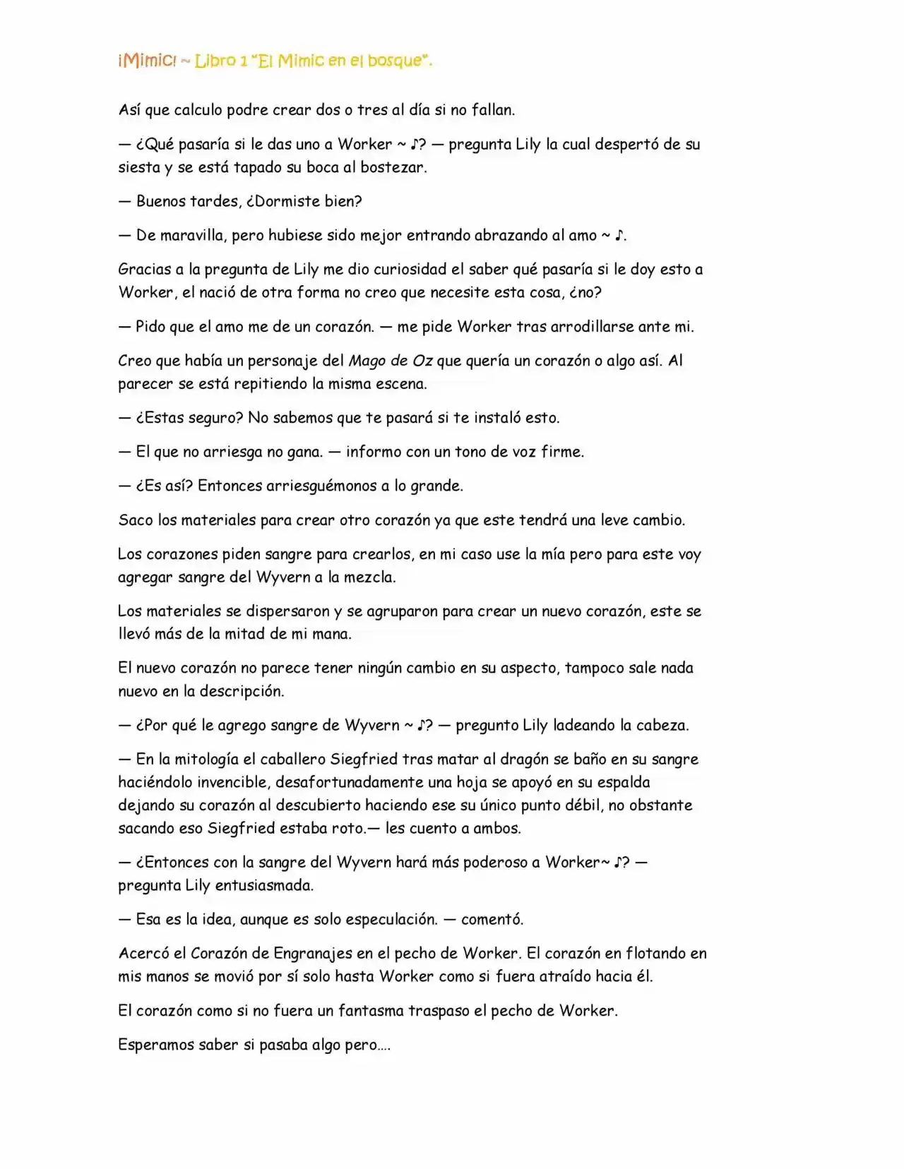 ¡Mimic! (Novela) - Capítulo 21 - Página 4 - LectorTMOo