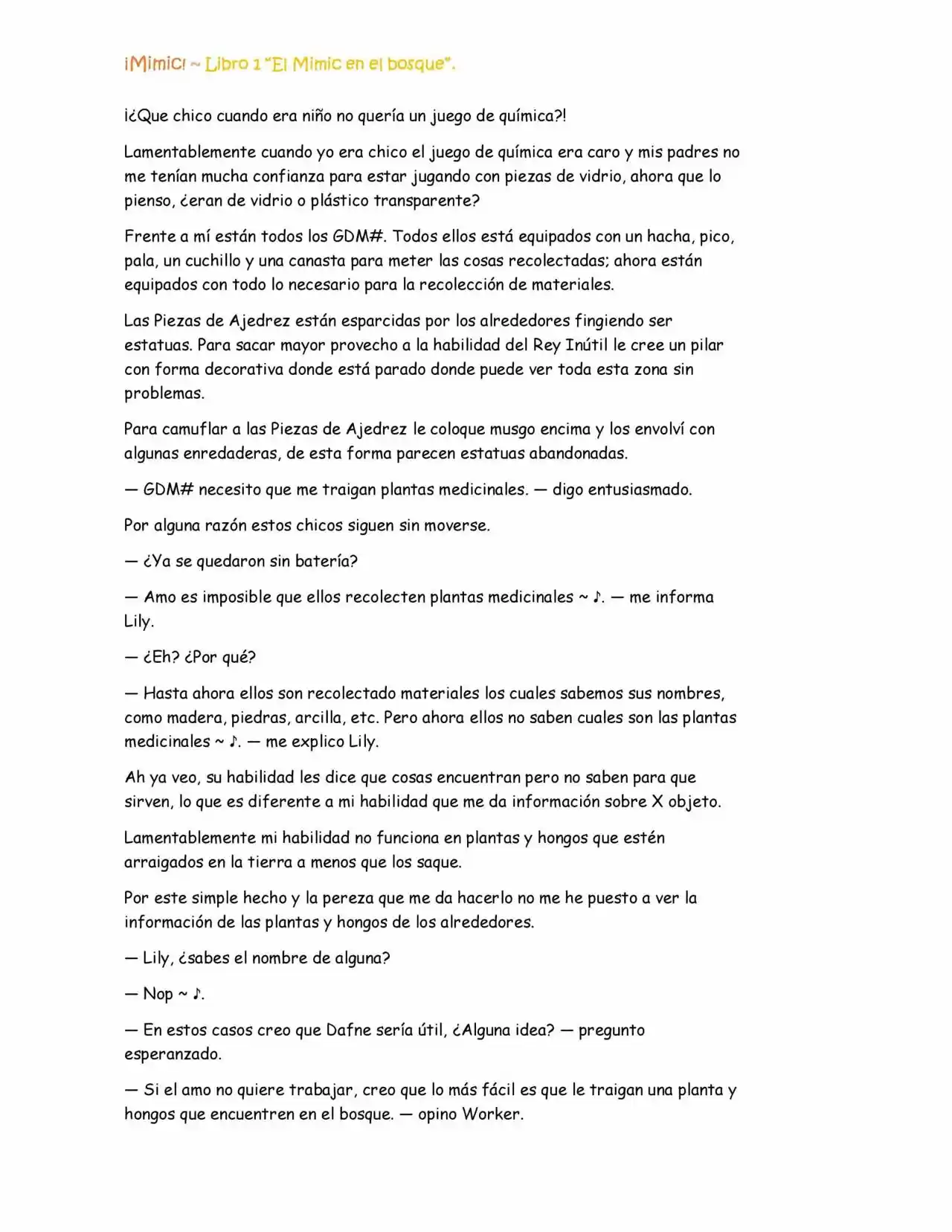 ¡Mimic! (Novela) - Capítulo 22 - Página 3 - LectorTMOo