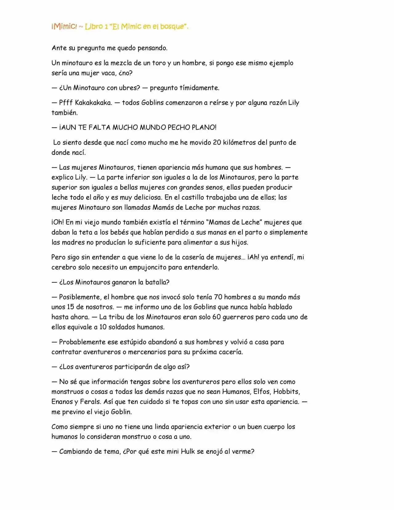 ¡Mimic! (Novela) - Capítulo 23 - Página 5 - LectorTMOo
