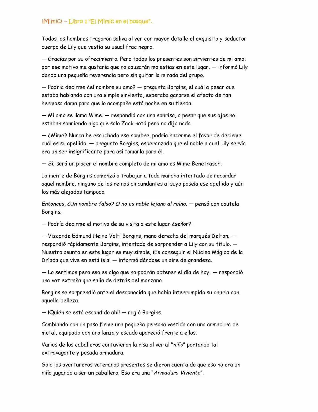 ¡Mimic! (Novela) - Capítulo 25 - Página 7 - LectorTMOo
