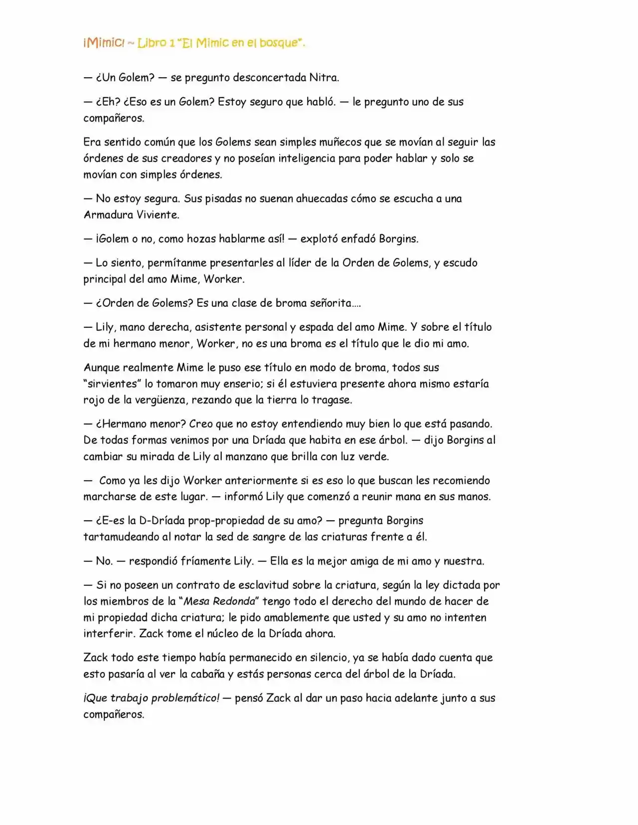 ¡Mimic! (Novela) - Capítulo 25 - Página 8 - LectorTMOo