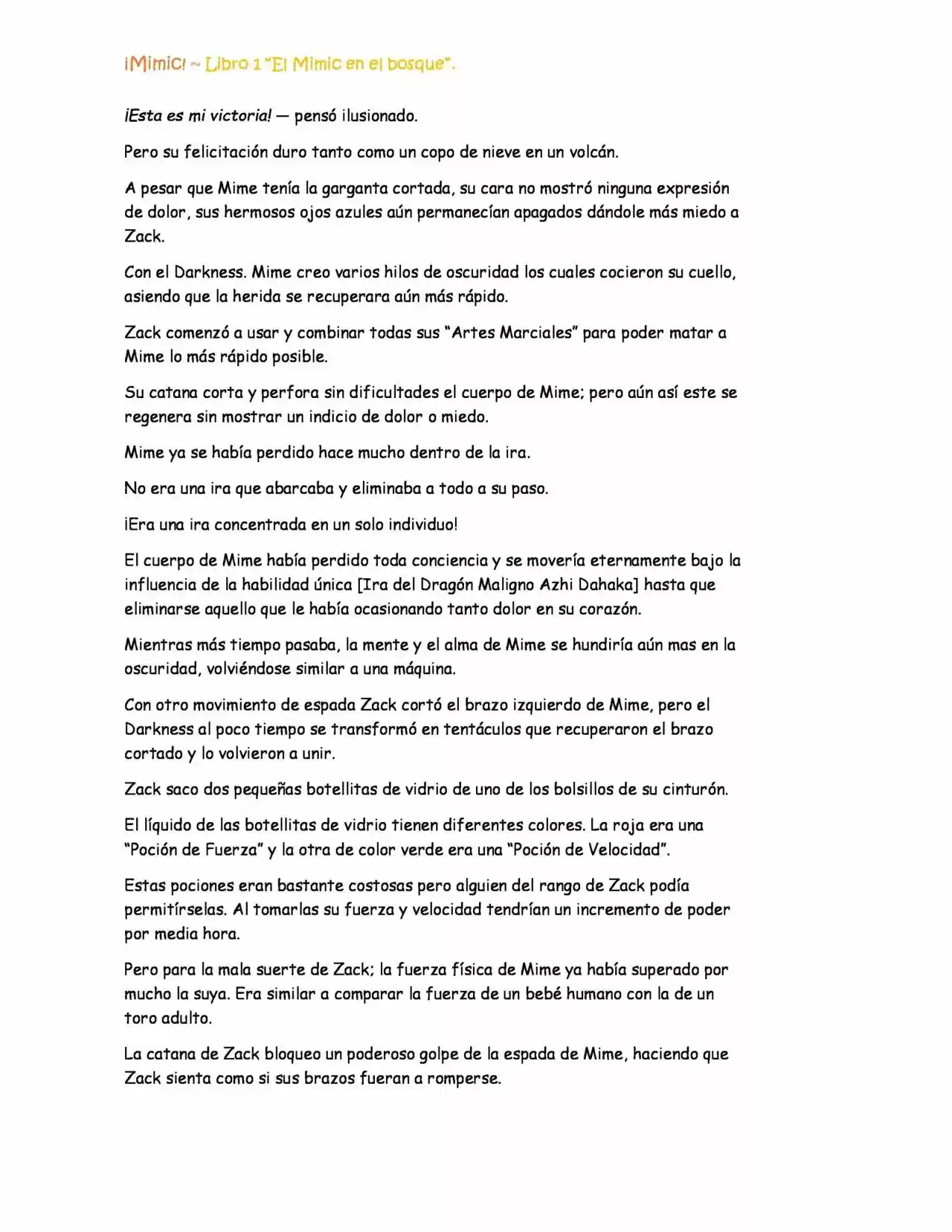 ¡Mimic! (Novela) - Capítulo 27 - Página 6 - LectorTMOo