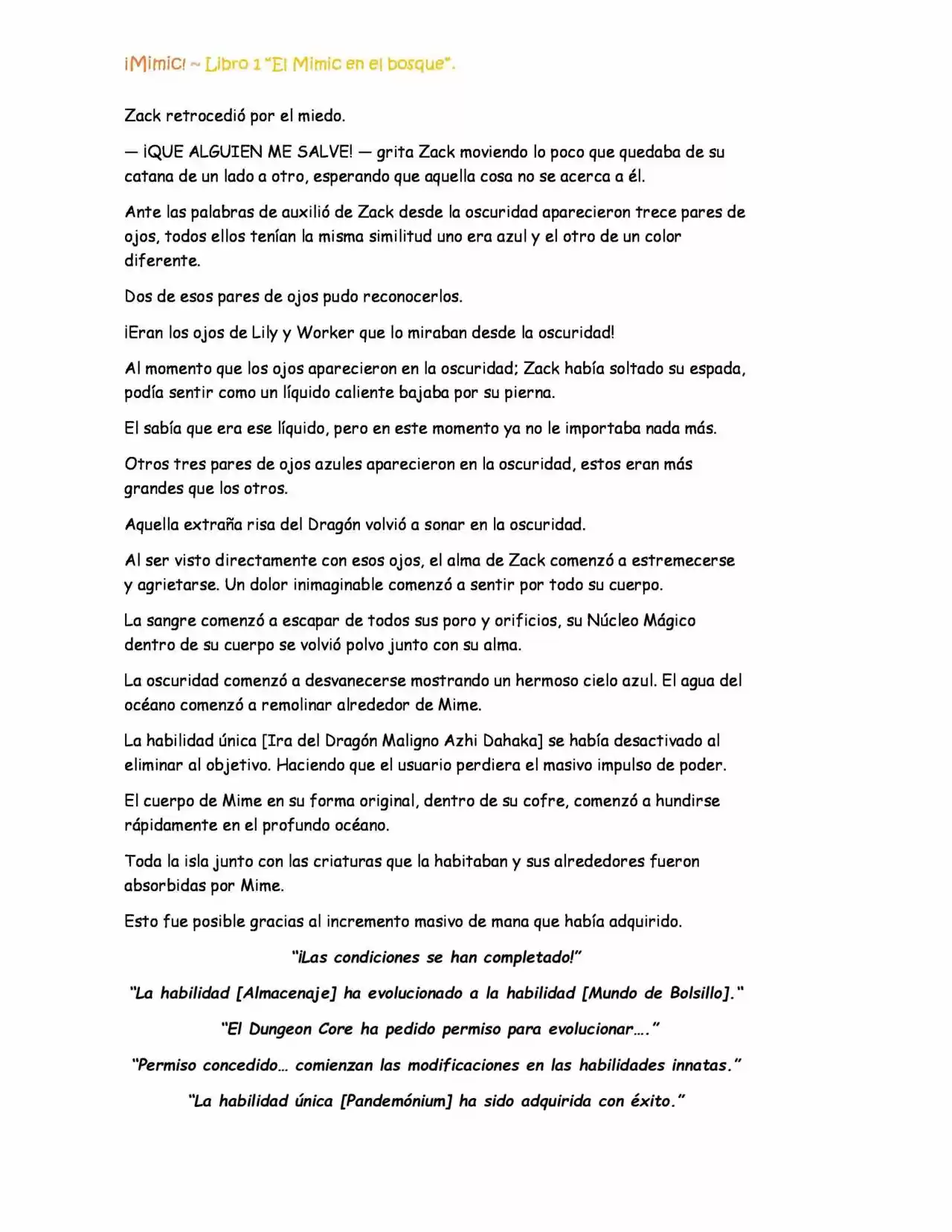 ¡Mimic! (Novela) - Capítulo 27 - Página 8 - LectorTMOo
