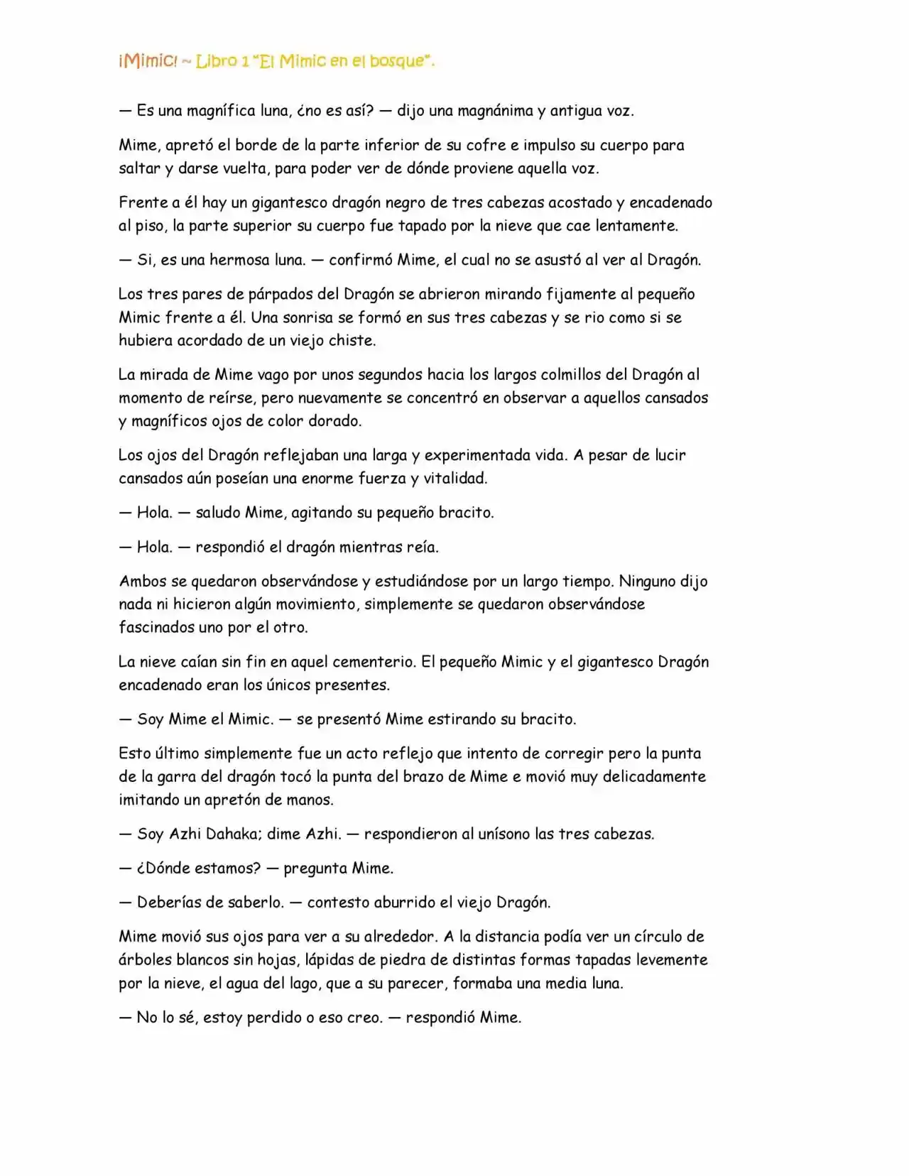 ¡Mimic! (Novela) - Capítulo 28 - Página 3 - LectorTMOo