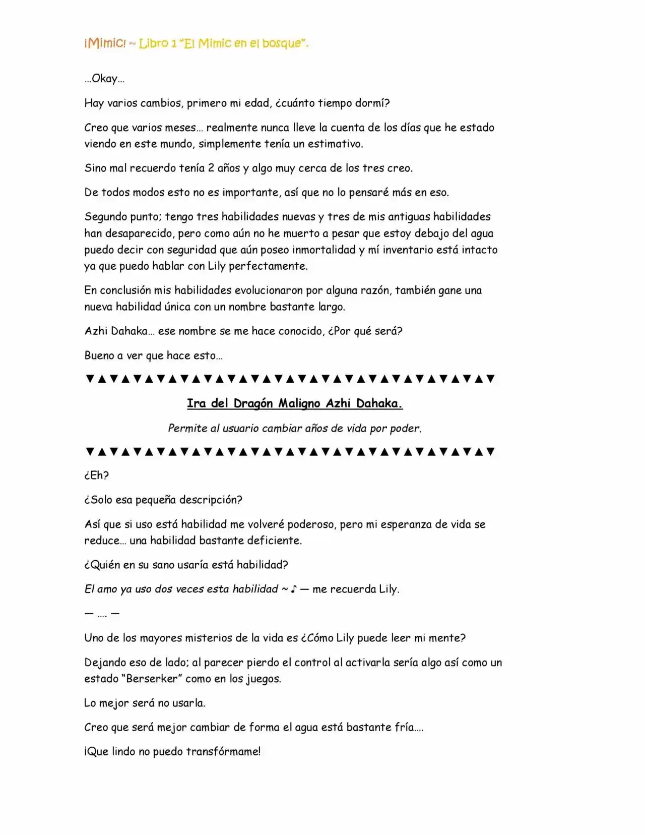 ¡Mimic! (Novela) - Capítulo 28 - Página 8 - LectorTMOo