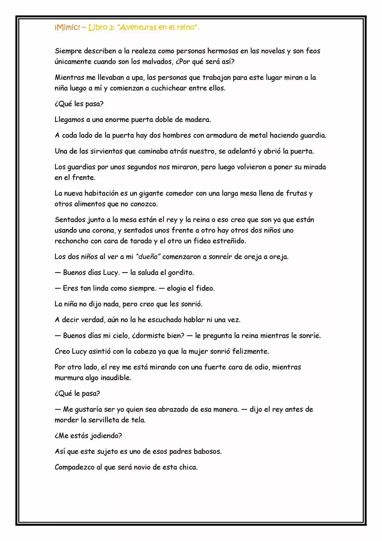 ¡Mimic! (Novela) - Capítulo 33 - Página 2 - LectorTMOo