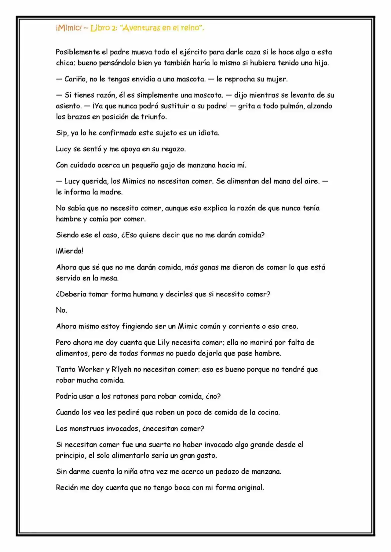 ¡Mimic! (Novela) - Capítulo 33 - Página 3 - LectorTMOo