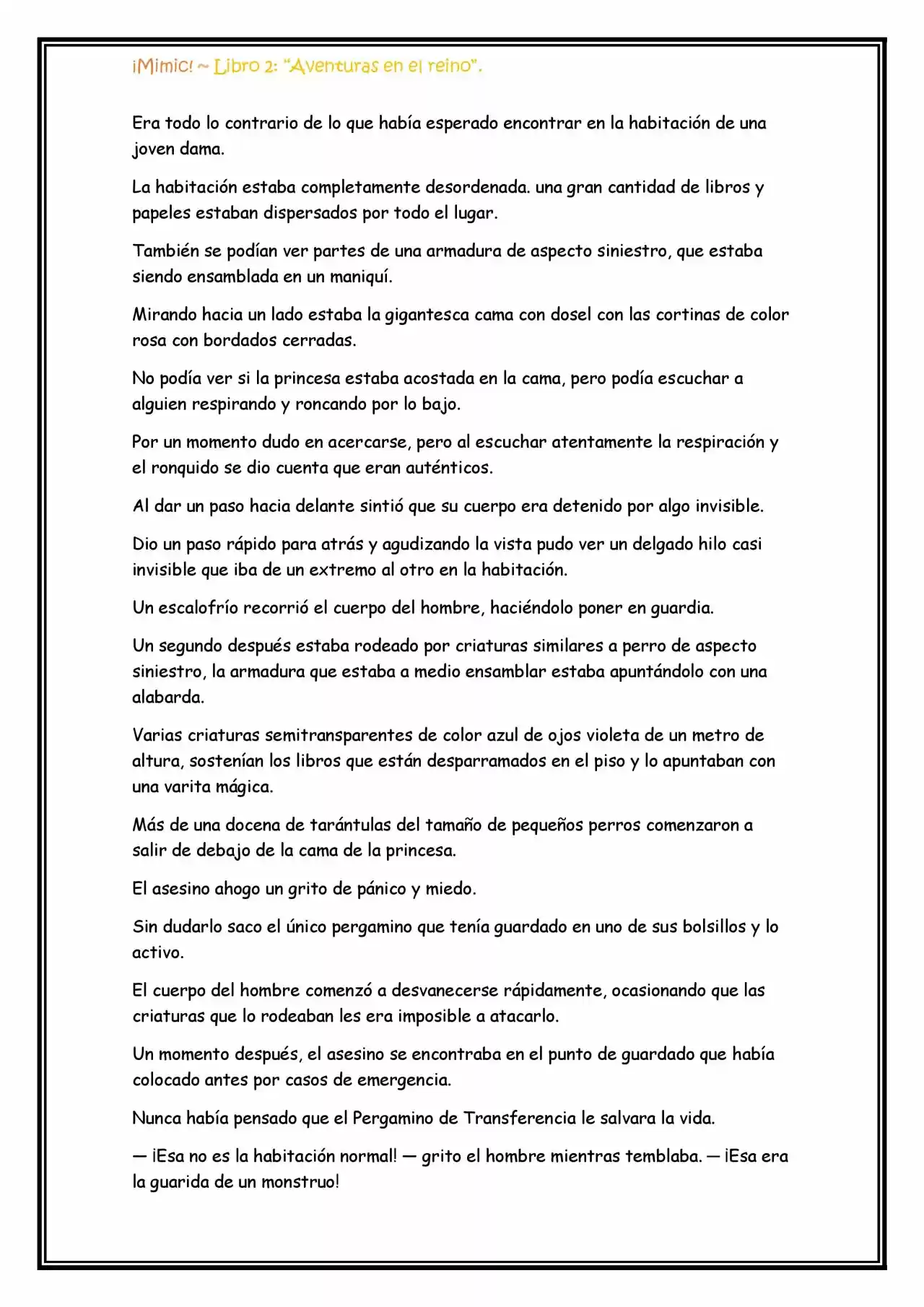 ¡Mimic! (Novela) - Capítulo 38 - Página 9 - LectorTMOo