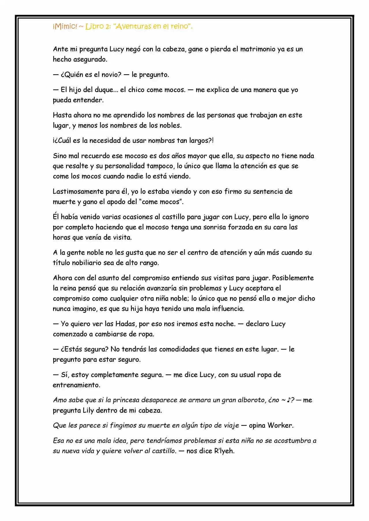 ¡Mimic! (Novela) - Capítulo 39 - Página 8 - LectorTMOo