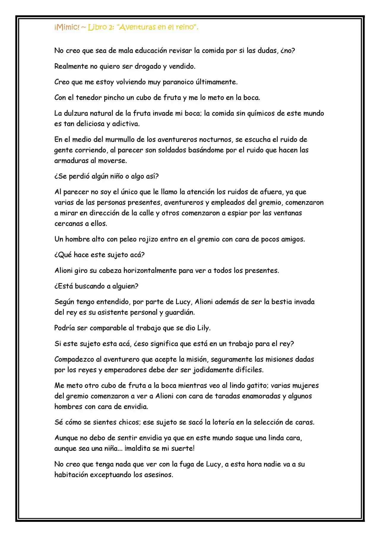 ¡Mimic! (Novela) - Capítulo 41 - Página 8 - LectorTMOo