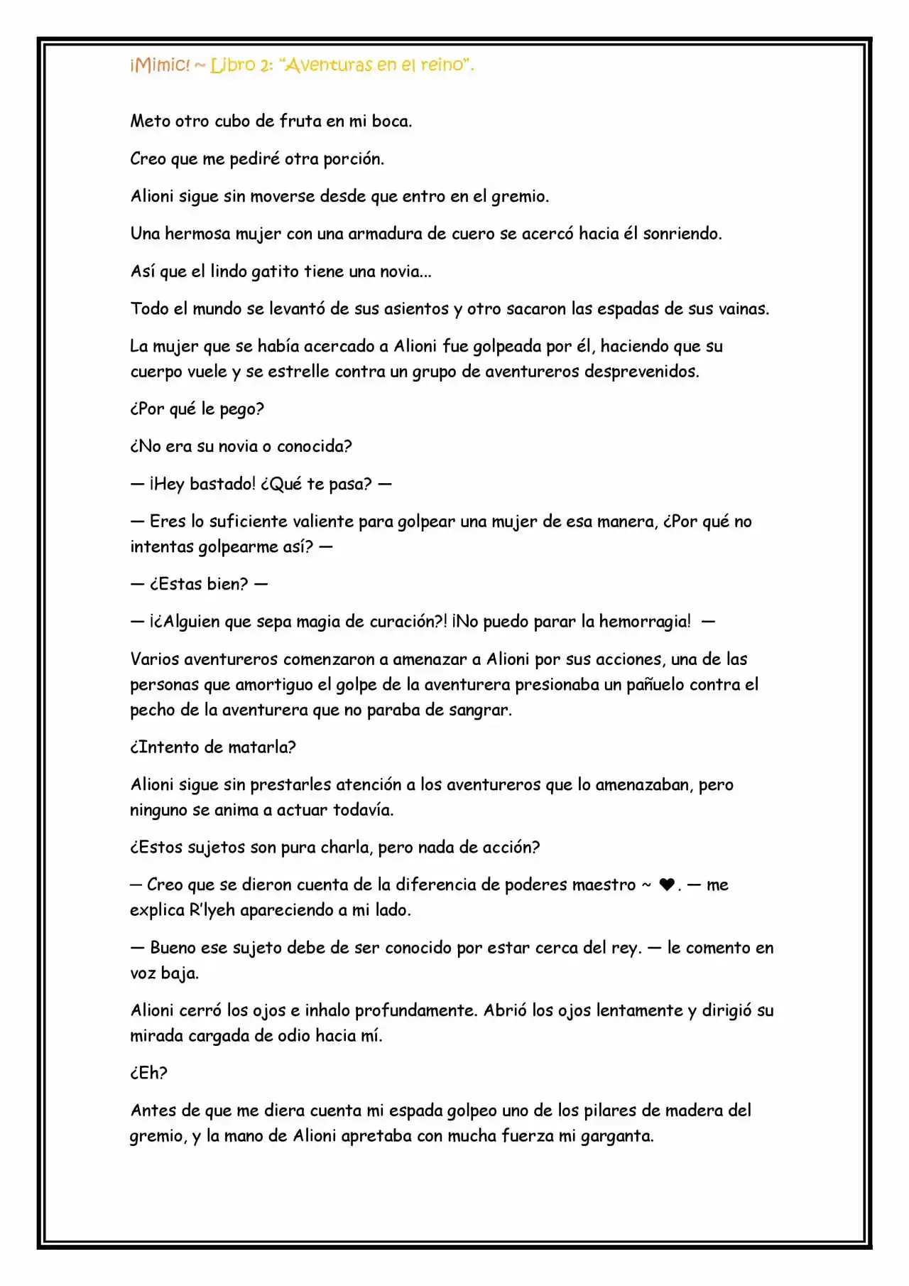 ¡Mimic! (Novela) - Capítulo 41 - Página 9 - LectorTMOo