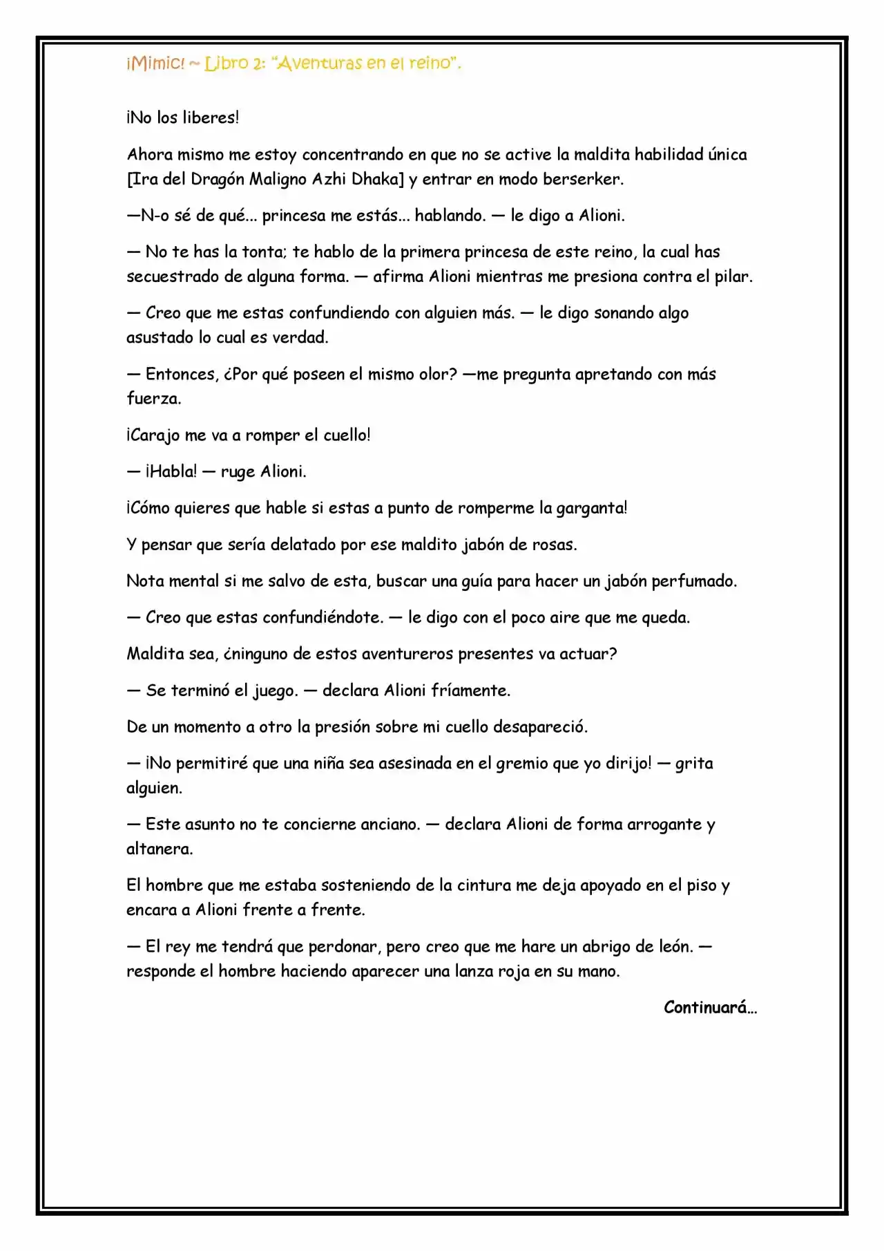 ¡Mimic! (Novela) - Capítulo 41 - Página 11 - LectorTMOo