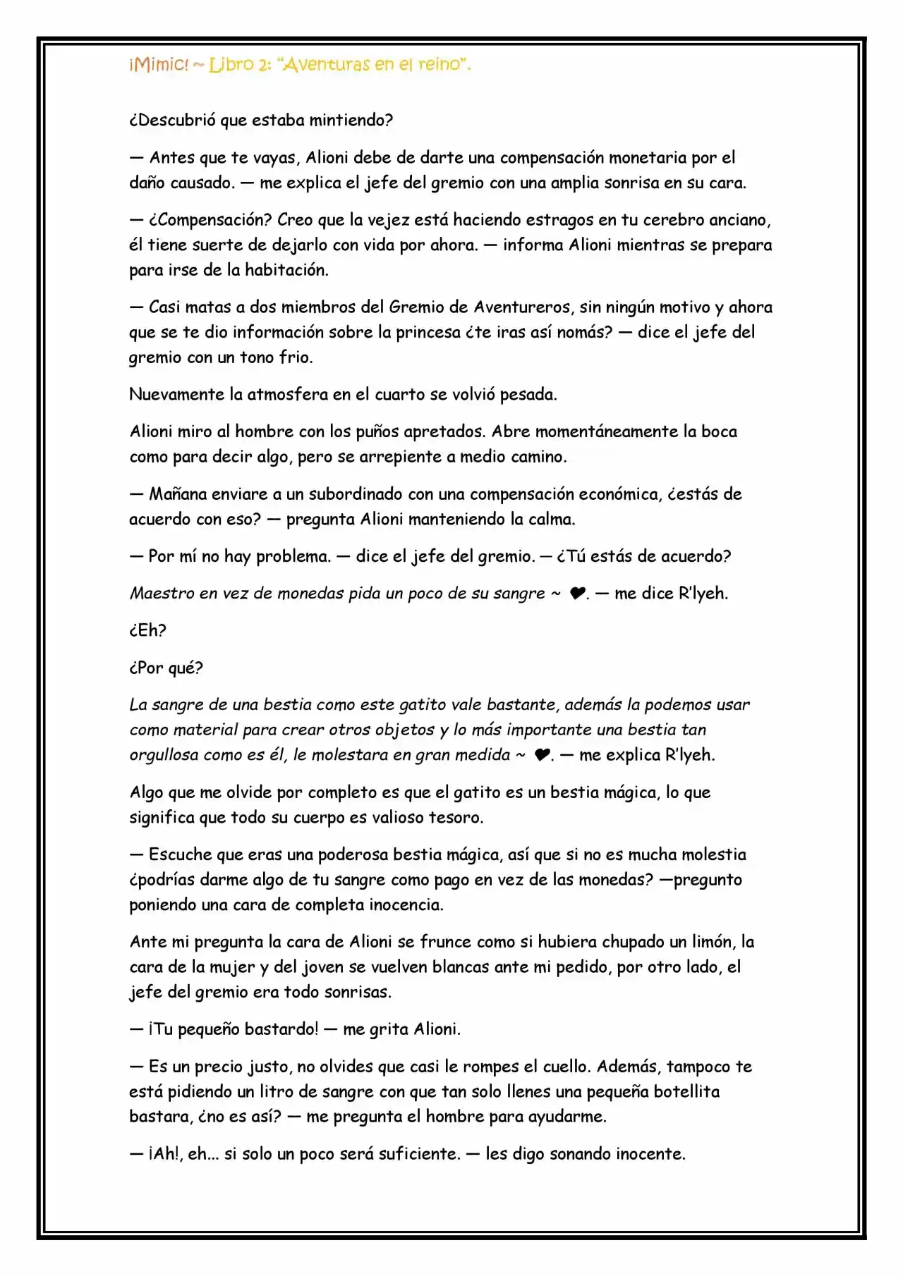 ¡Mimic! (Novela) - Capítulo 42 - Página 9 - LectorTMOo