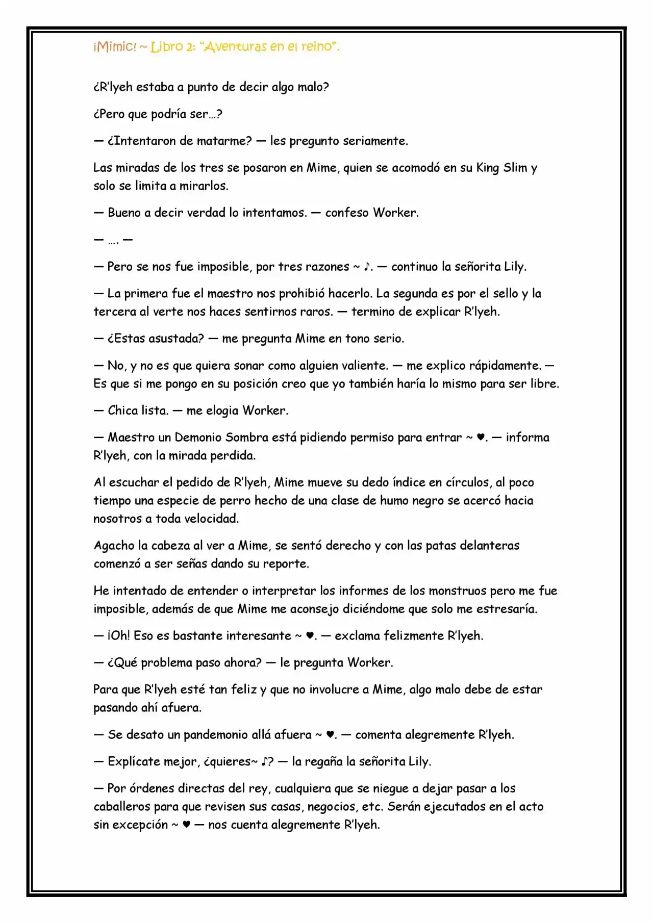 ¡Mimic! (Novela) - Capítulo 43 - Página 7 - LectorTMOo