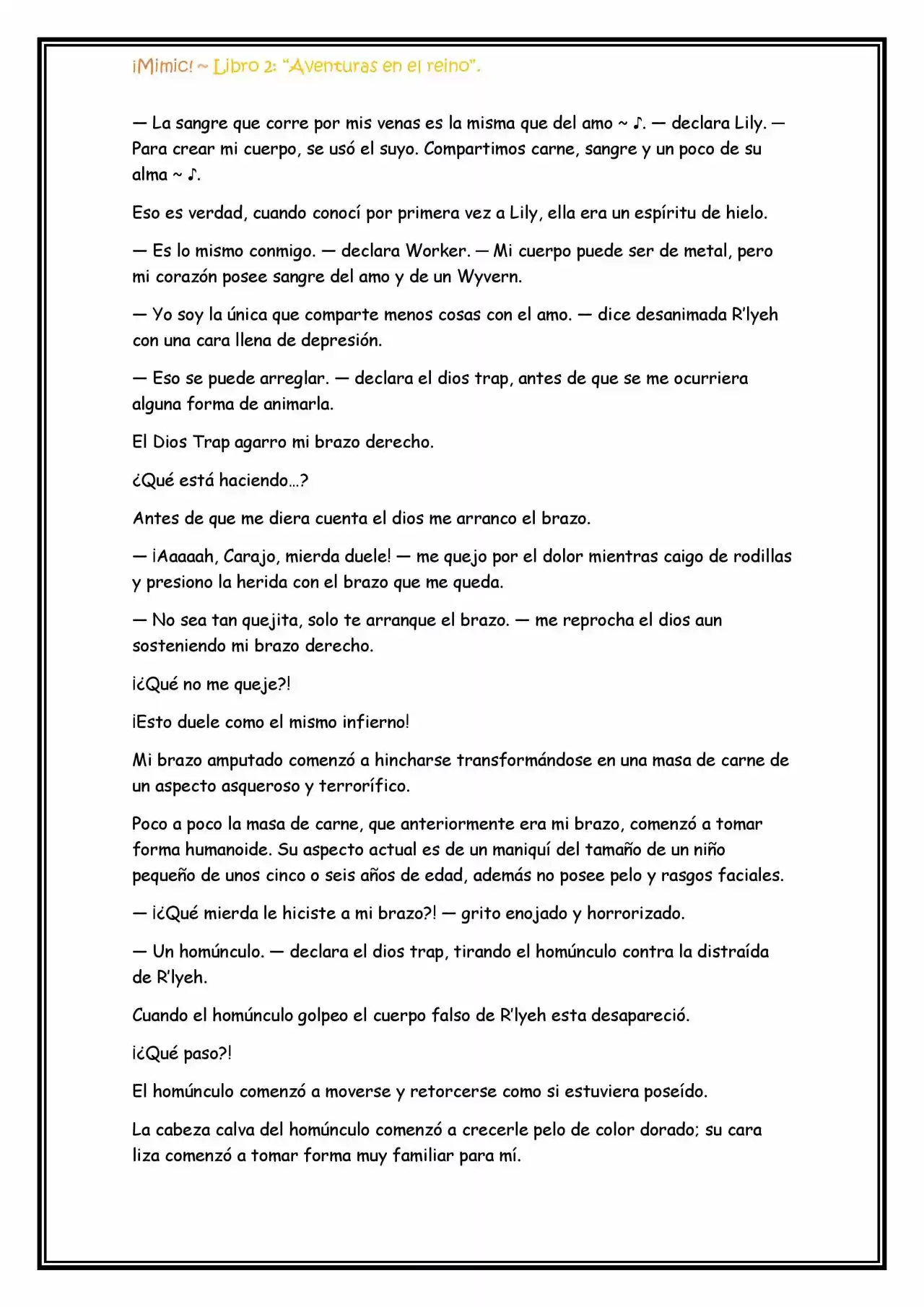 ¡Mimic! (Novela) - Capítulo 45 - Página 4 - LectorTMOo