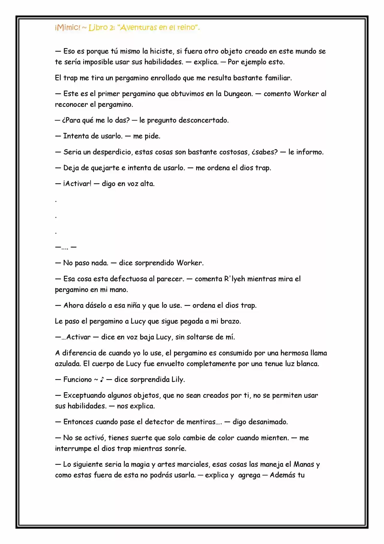 ¡Mimic! (Novela) - Capítulo 45 - Página 7 - LectorTMOo
