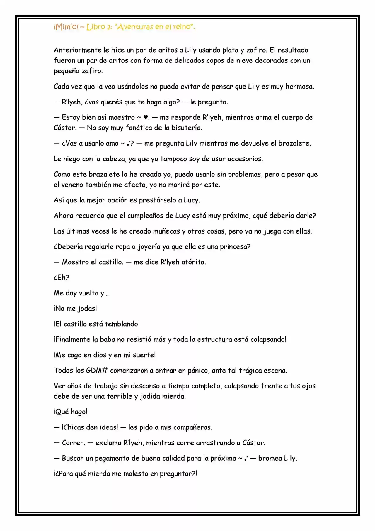 ¡Mimic! (Novela) - Capítulo 50 - Página 5 - LectorTMOo