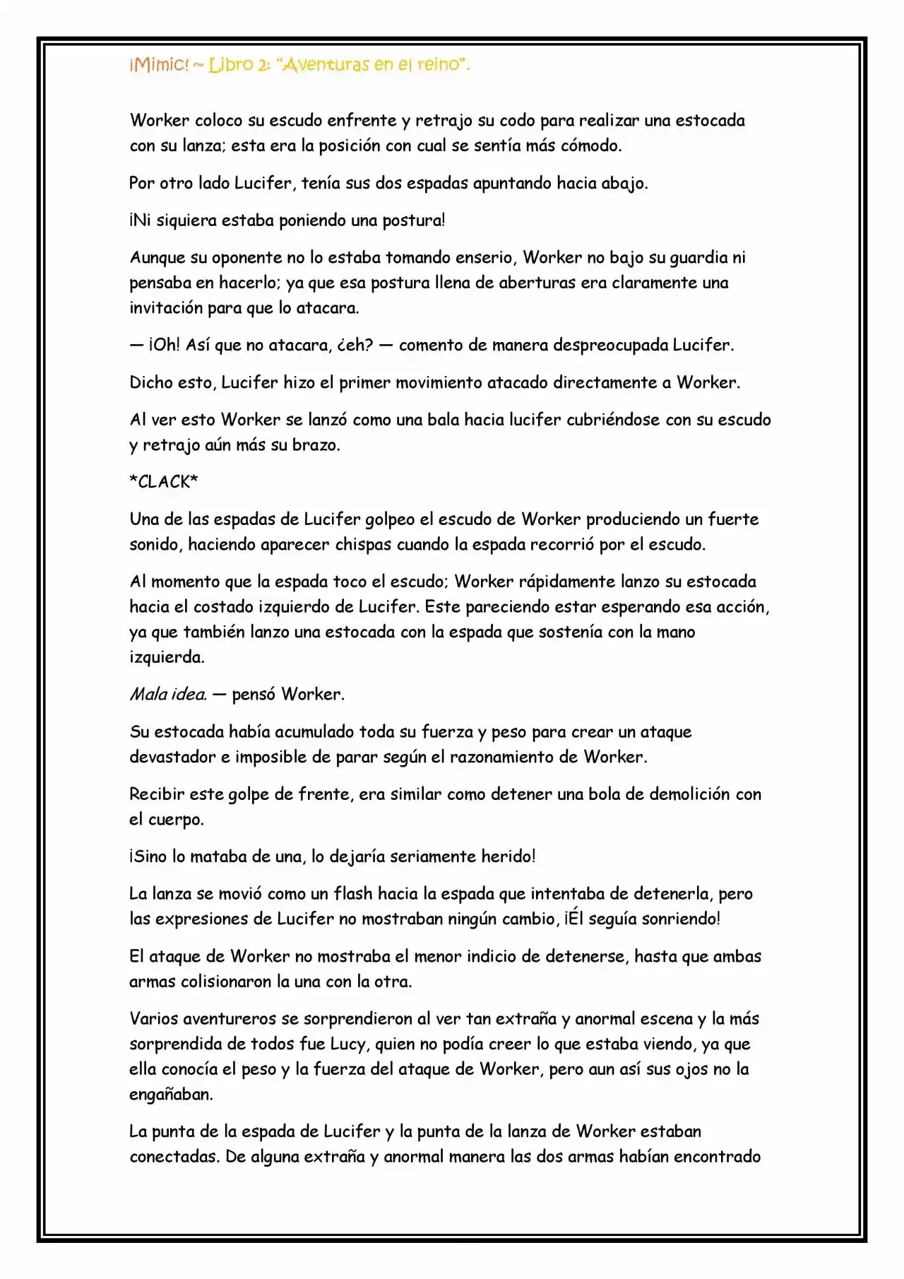 ¡Mimic! (Novela) - Capítulo 51 - Página 5 - LectorTMOo