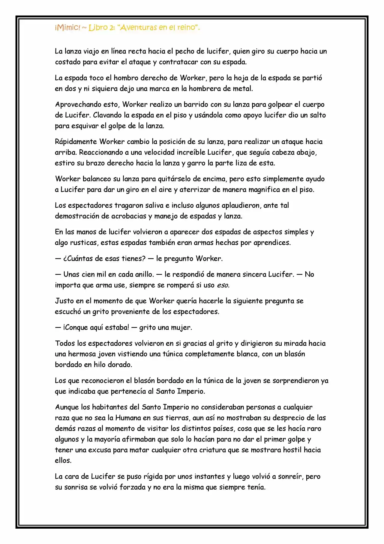 ¡Mimic! (Novela) - Capítulo 51 - Página 7 - LectorTMOo