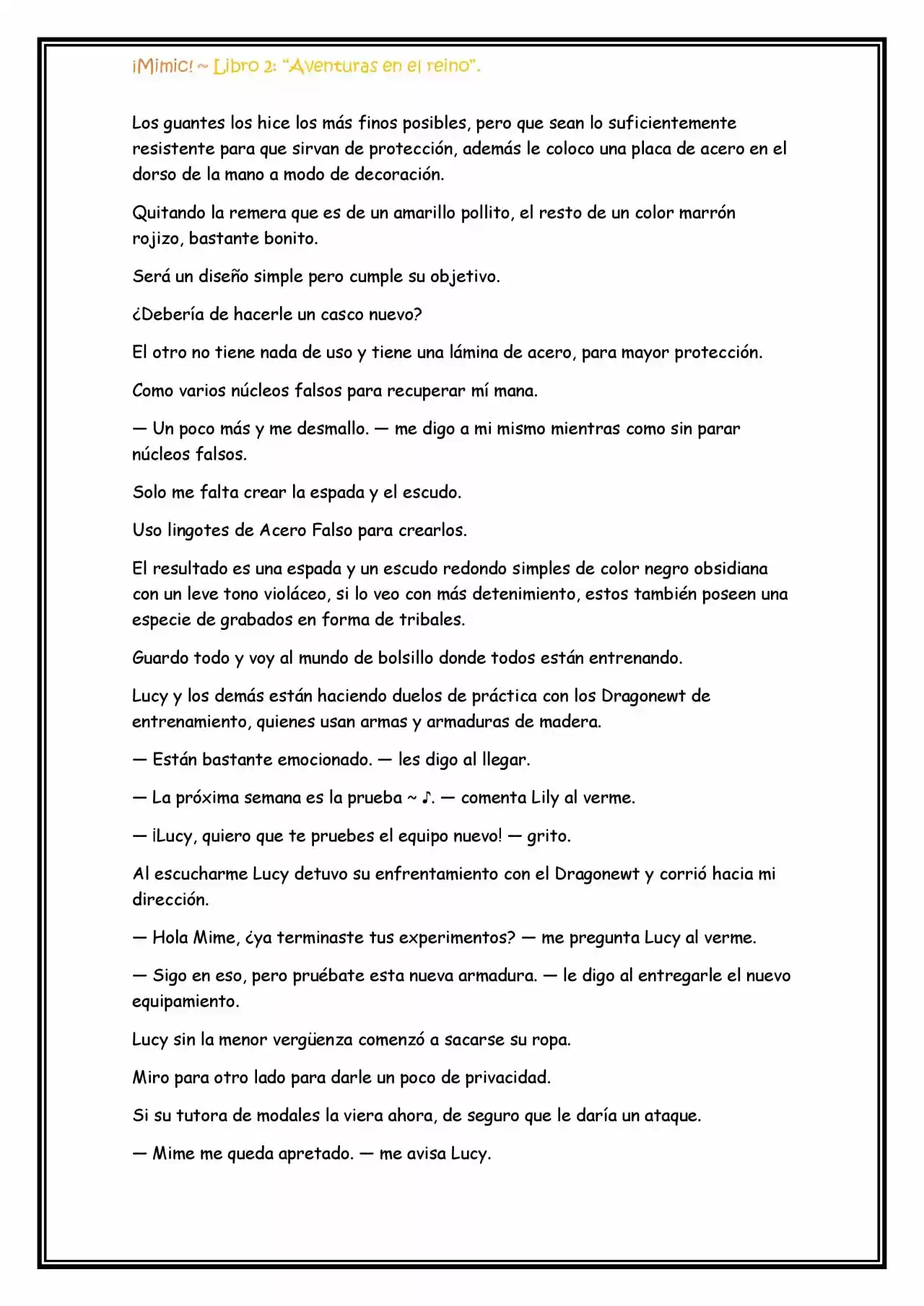 ¡Mimic! (Novela) - Capítulo 54 - Página 10 - LectorTMOo