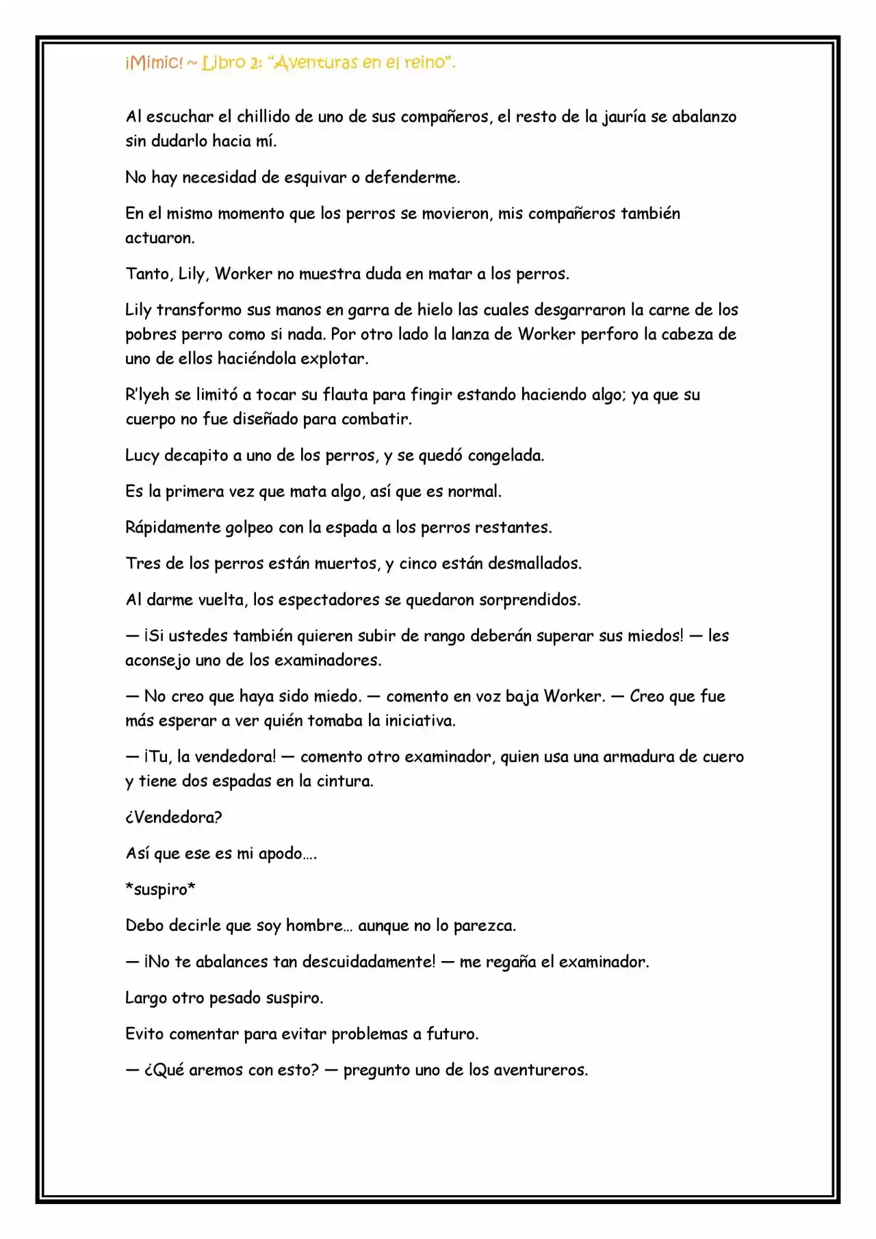 ¡Mimic! (Novela) - Capítulo 55 - Página 10 - LectorTMOo