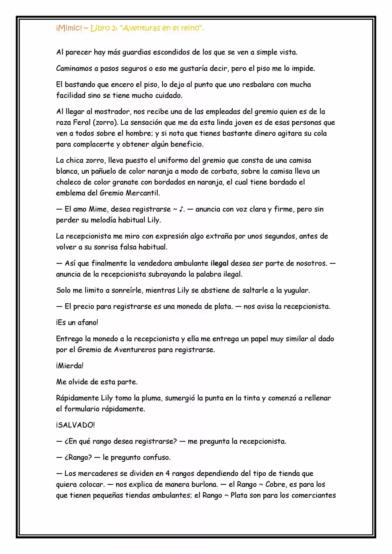 ¡Mimic! (Novela) - Capítulo 56 - Página 9 - LectorTMOo