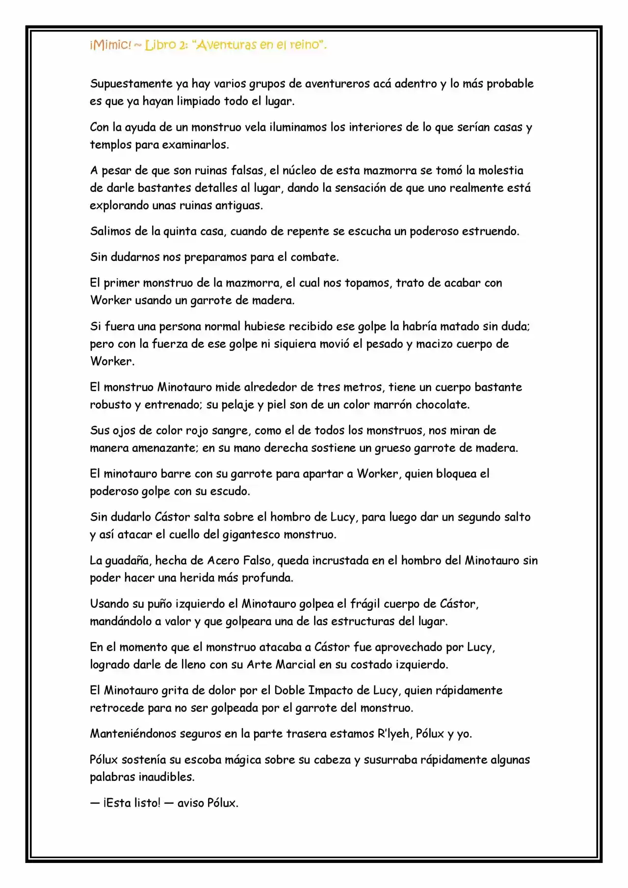 ¡Mimic! (Novela) - Capítulo 59 - Página 9 - LectorTMOo