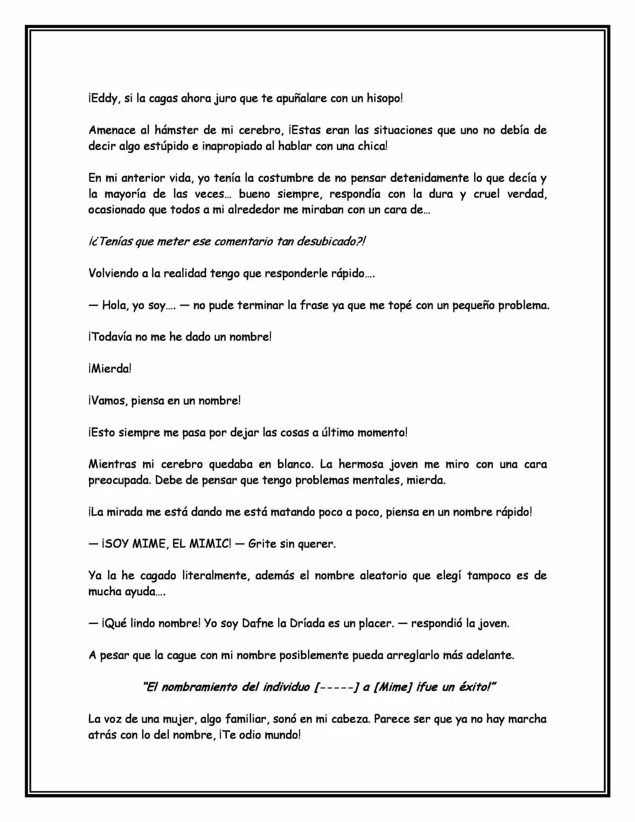 ¡Mimic! (Novela) - Capítulo 6 - Página 4 - LectorTMOo