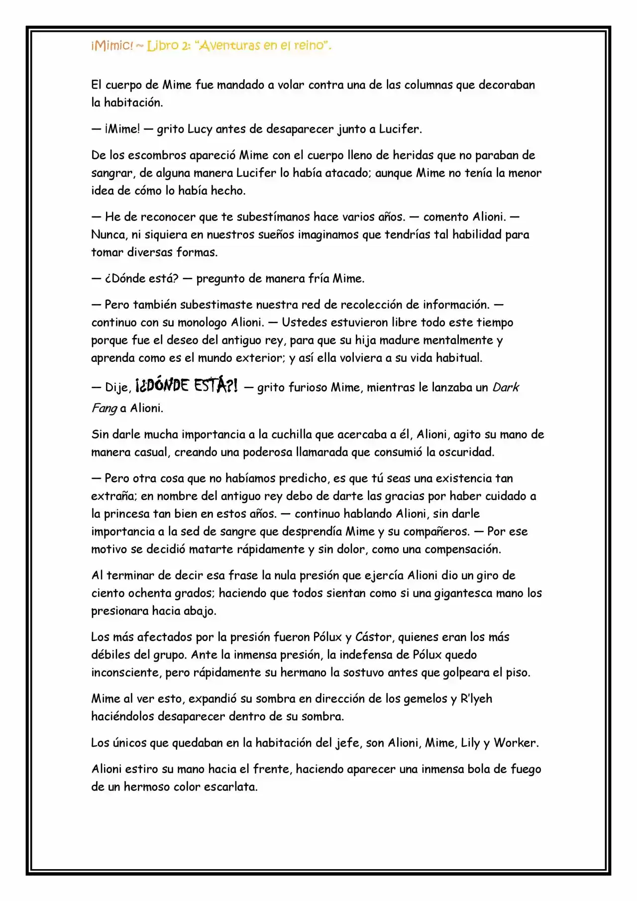 ¡Mimic! (Novela) - Capítulo 60 - Página 9 - LectorTMOo