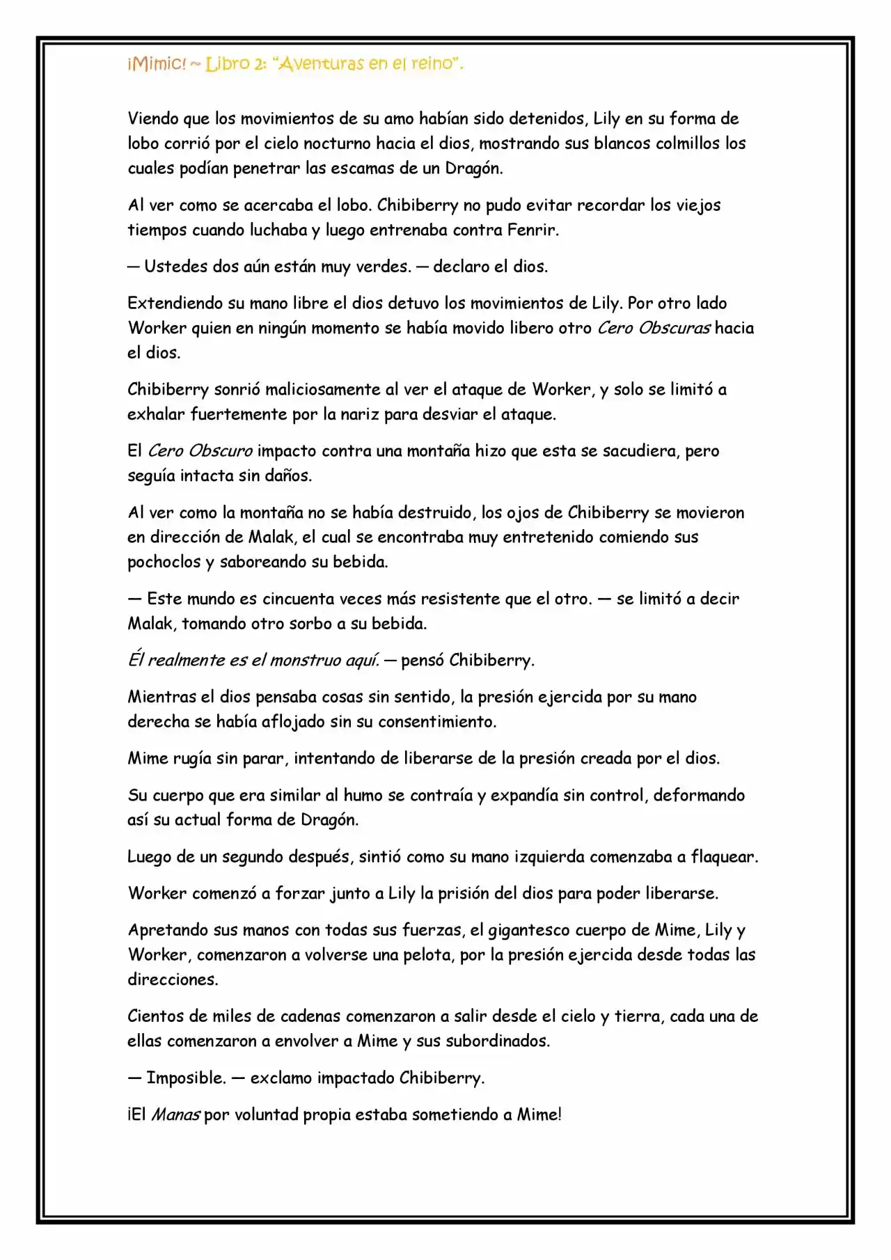 ¡Mimic! (Novela) - Capítulo 63 - Página 8 - LectorTMOo